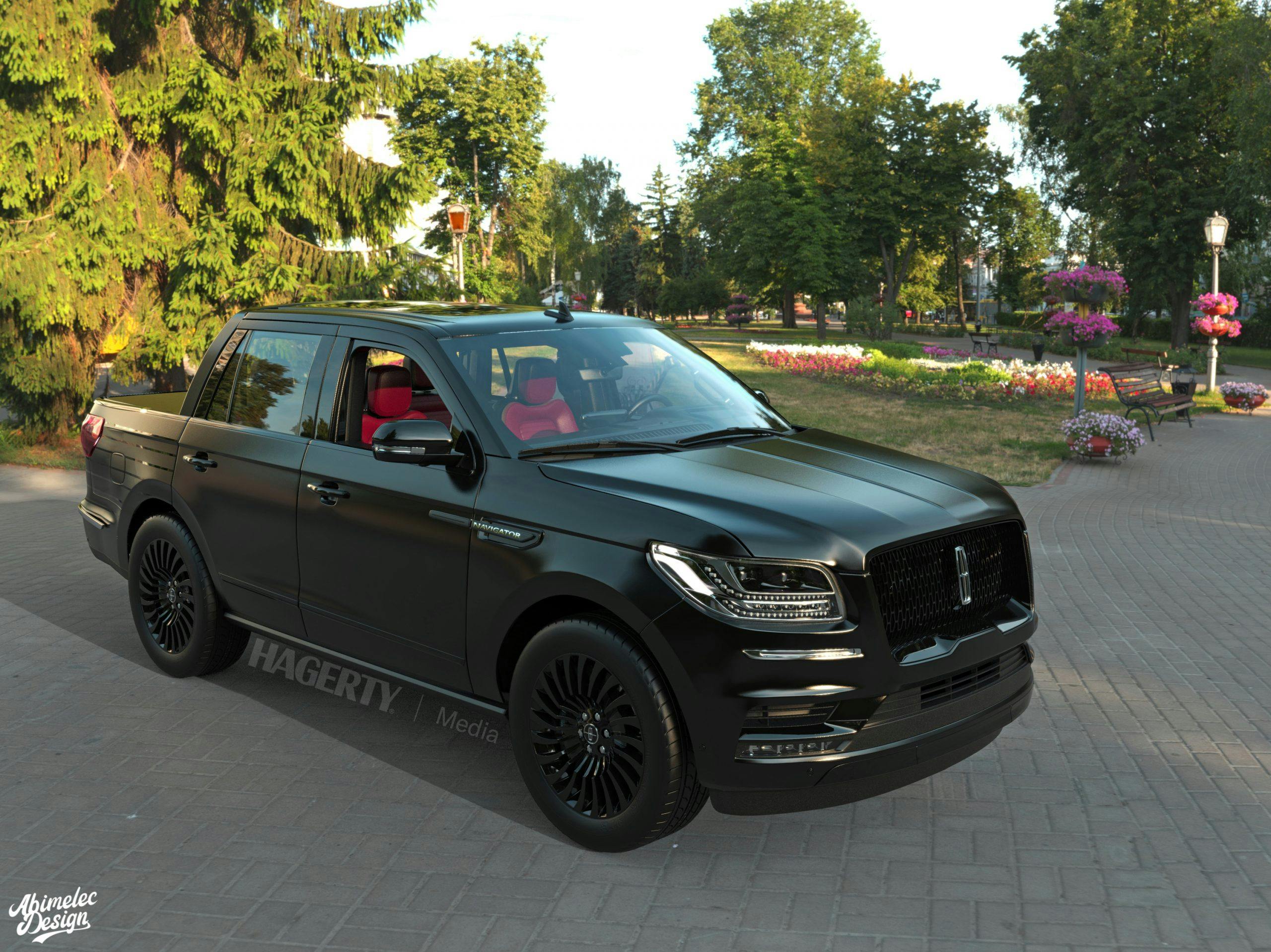 What if Lincoln Blackwood front three-quarter matte black