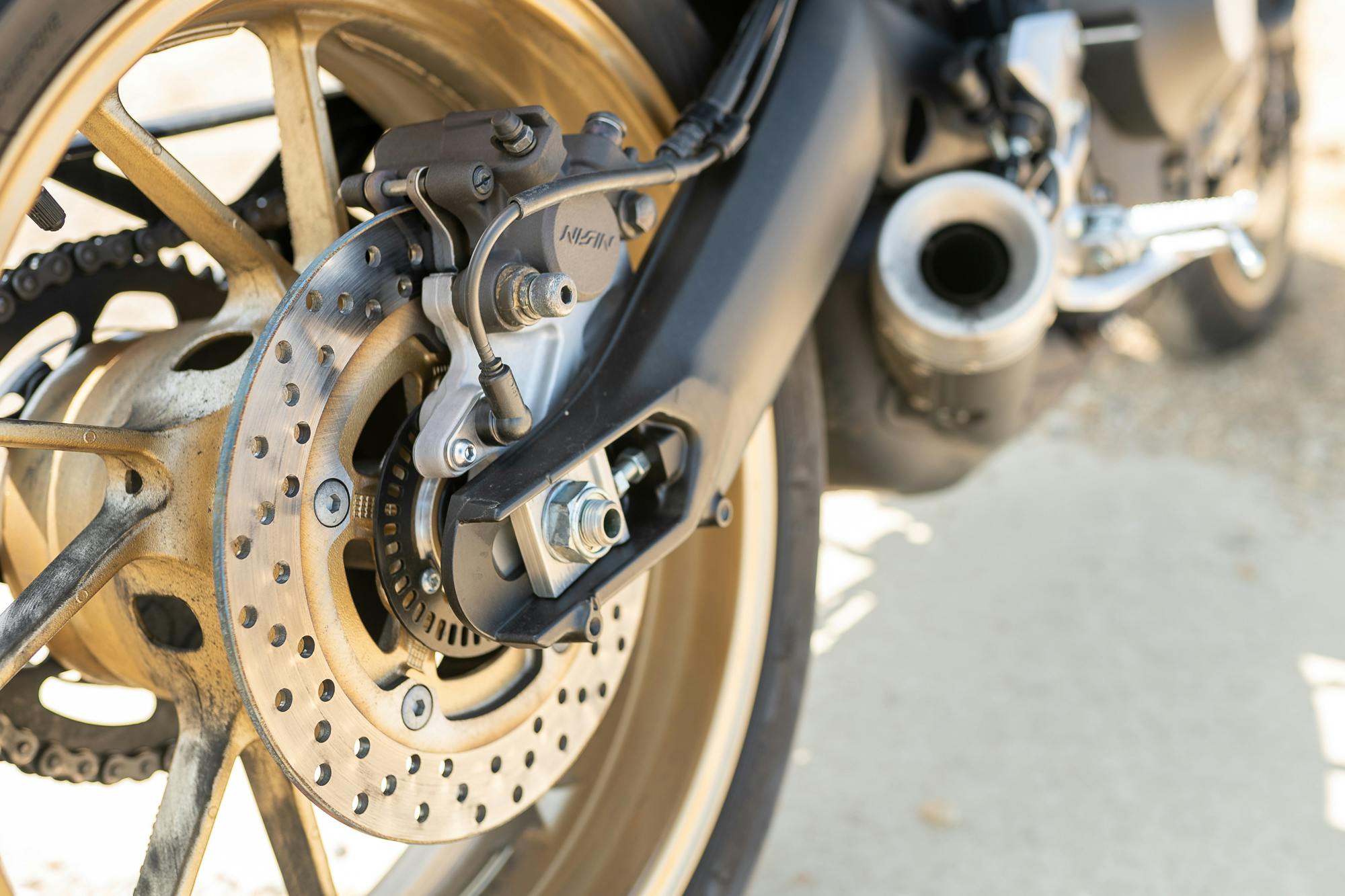 Yamaha XSR900 rear brake detail
