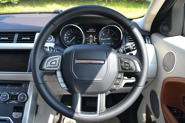 Range Rover Evoque interior steering wheel