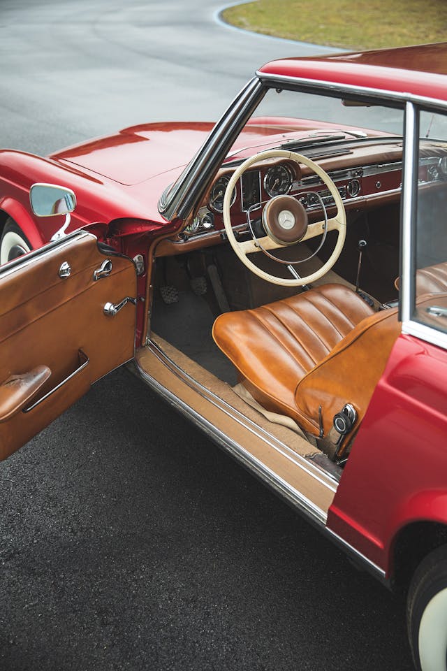 1965 Mercedes 230SL interior door open vertical