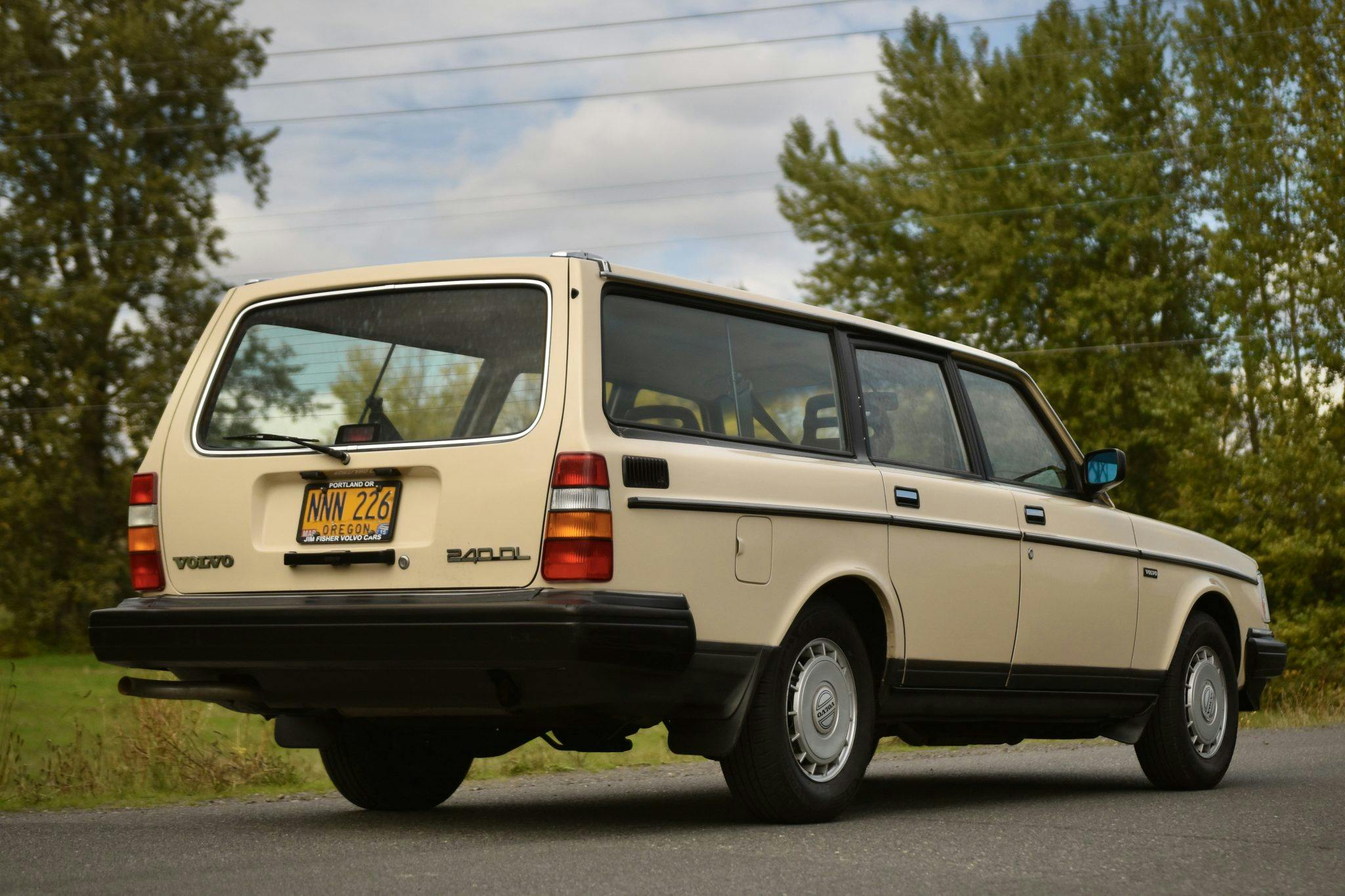 1987 Volvo 240 Wagon DL rear three-quarter