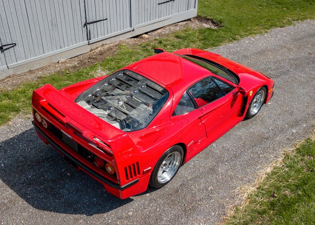 1992 Ferrari F40 rear three-quarter high angle