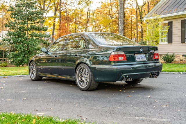 2002 BMW M5 rear three-quarter