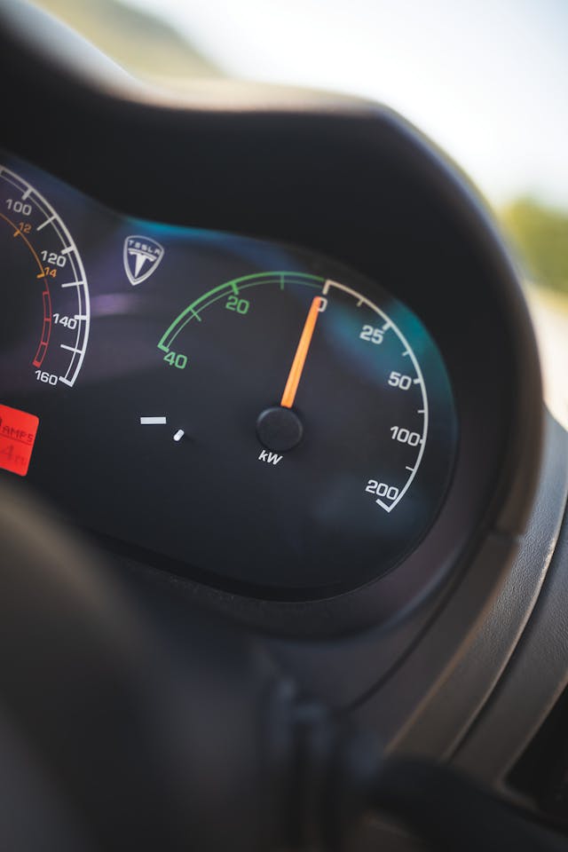 2010 Tesla Roadster interior gauge