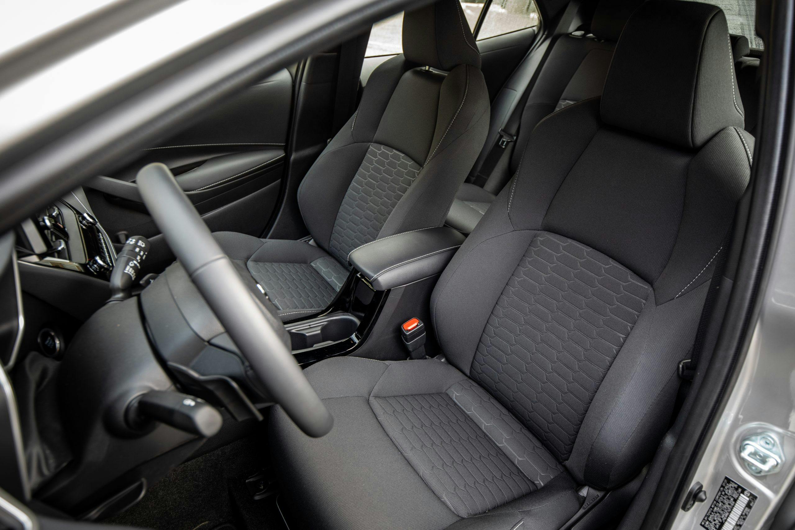 2021 Toyota Corolla Hatchback SE Nightshade interior front seats