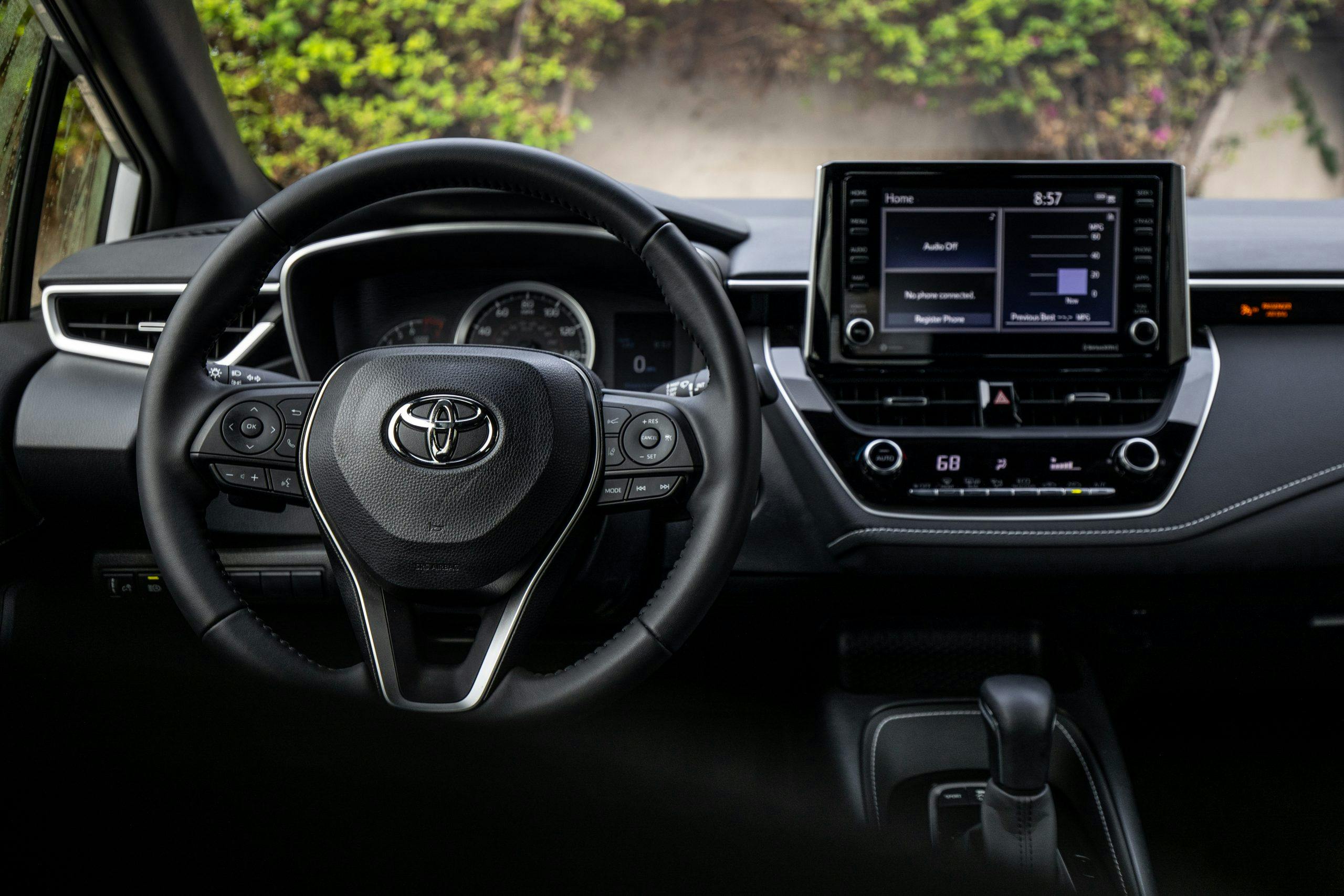 2021 Toyota Corolla Hatchback SE Nightshade interior front