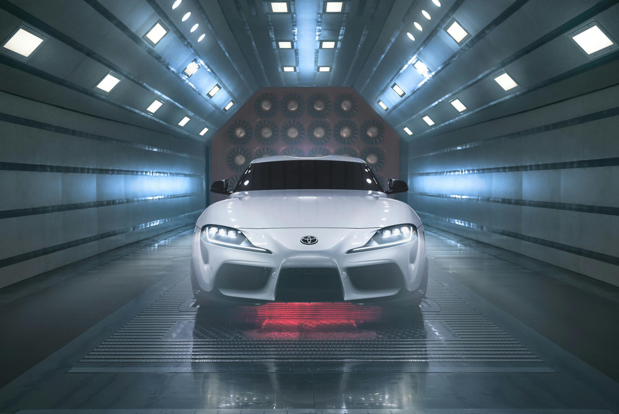 2022 Toyota GR Supra A91-CF edition wind tunnel front end