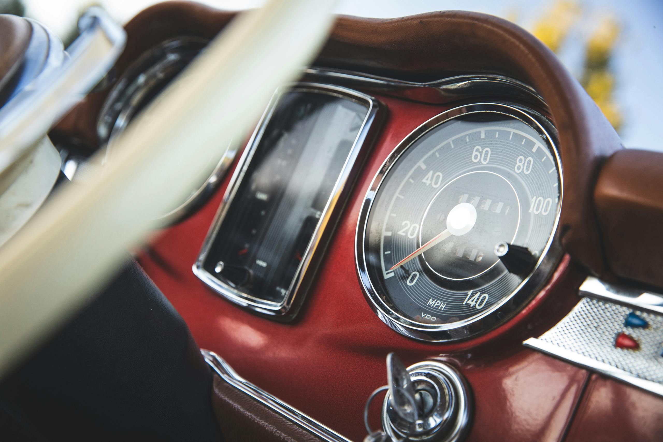 1965 Mercedes-Benz SL230 interior gauges