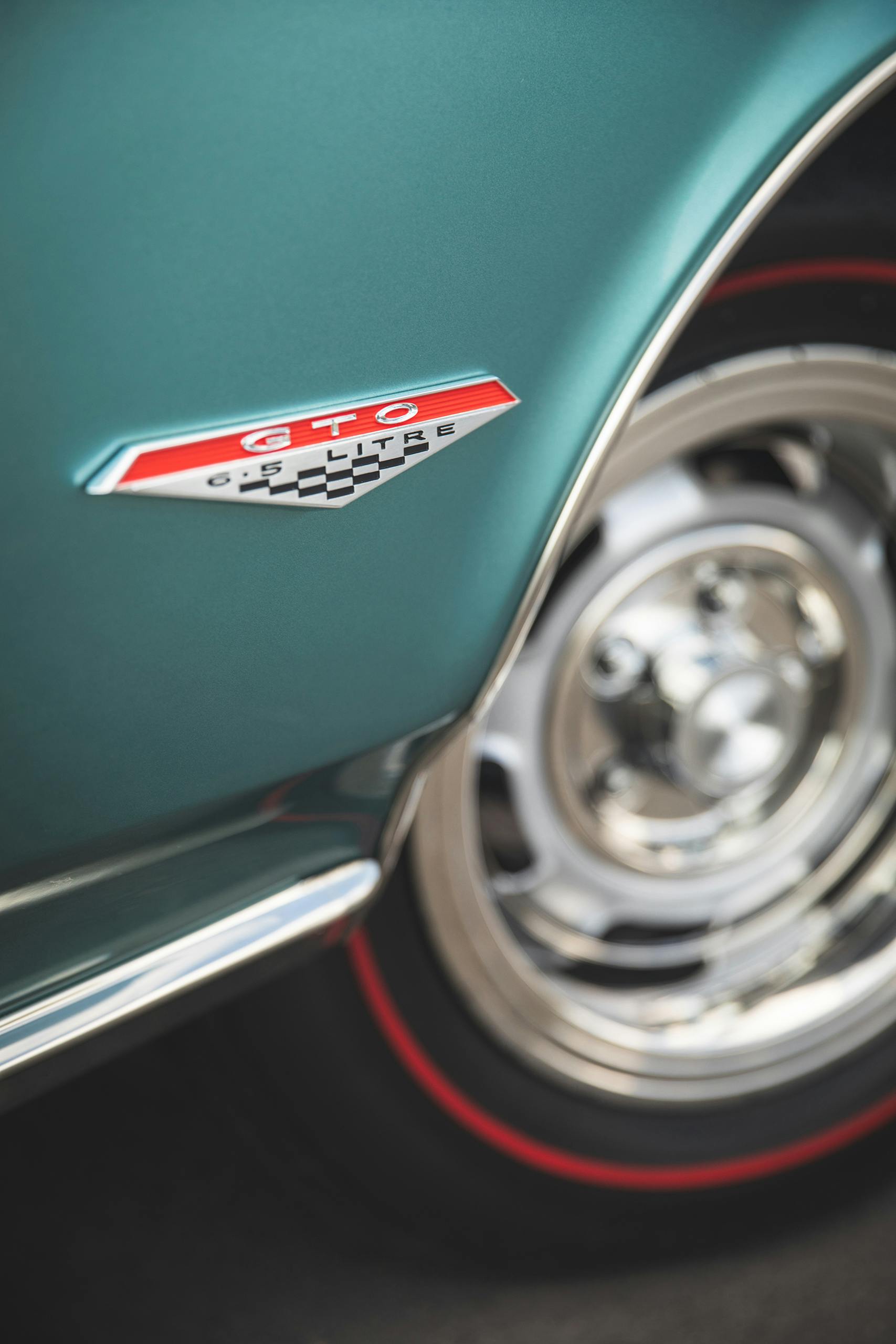 1966 Pontiac GTO badge vertical