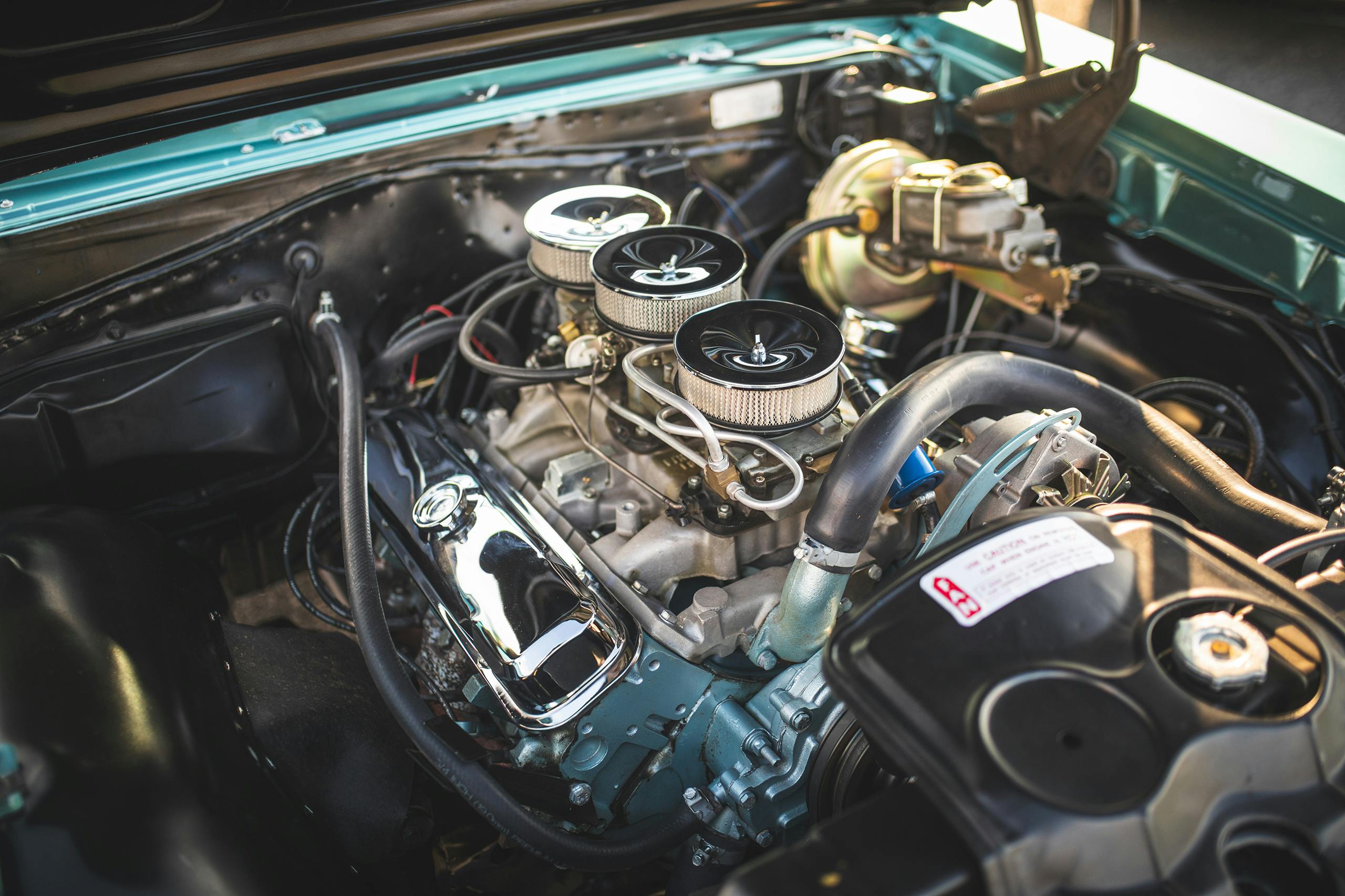1966 Pontiac GTO engine bay