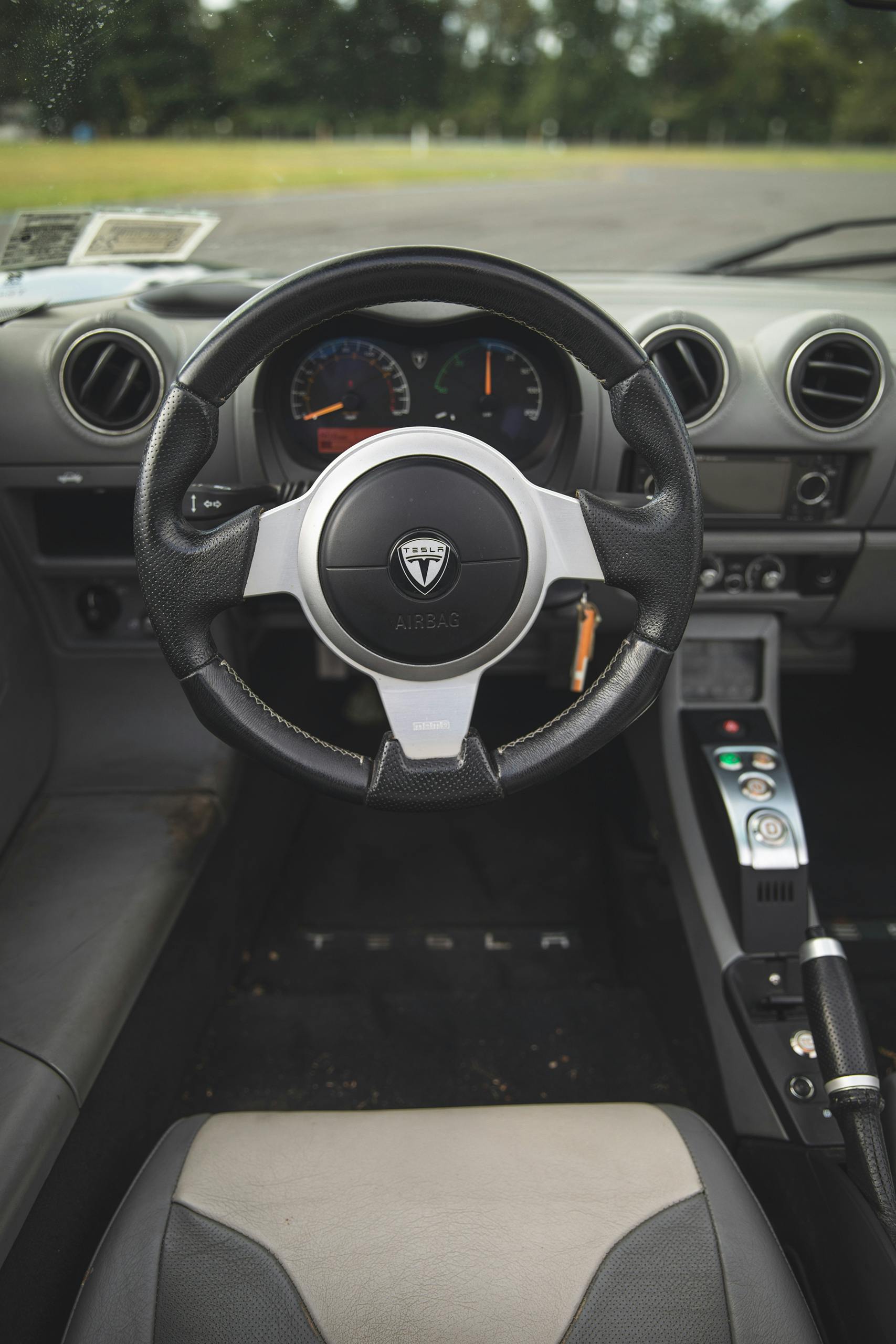 2010 Tesla Roadster interior driver cockpit