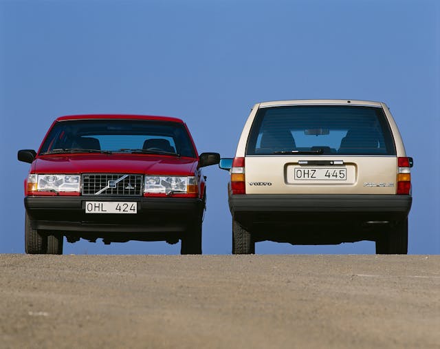 Volvo 740 GLT/Turbo front and Volvo 740 GLE rear group