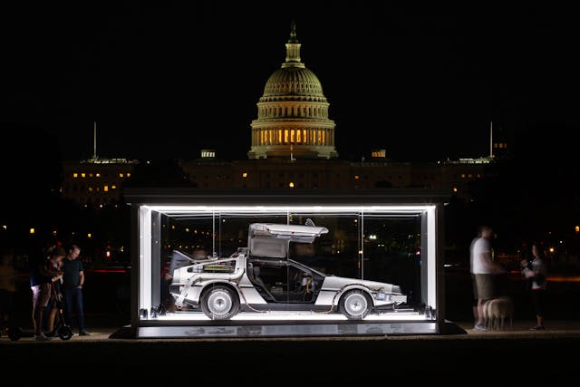 Hagerty BTTF DeLorean Cars at Capitol display side profile