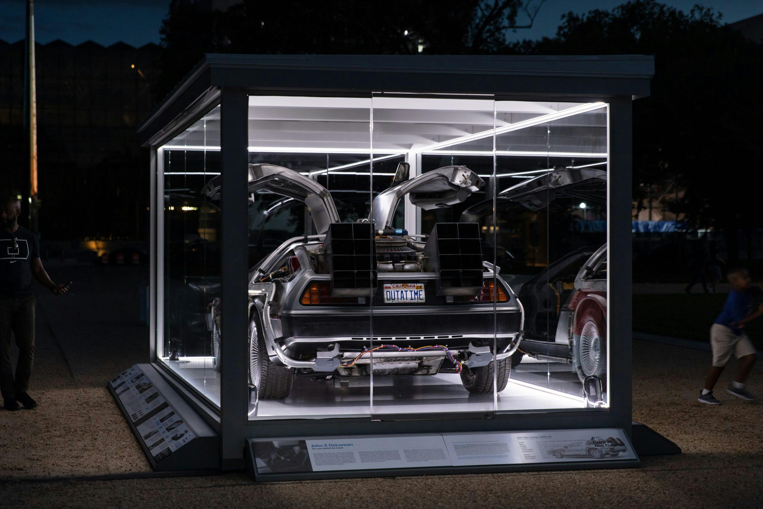 Hagerty BTTF DeLorean Cars at Capitol display rear