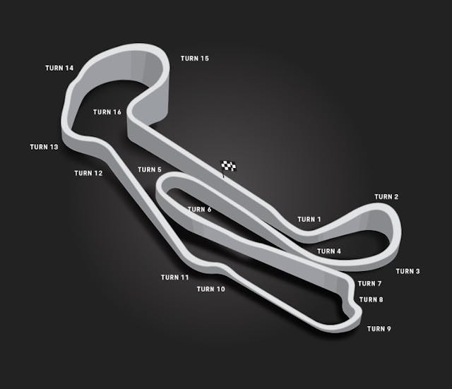 barber motorsports racing track turns graphic
