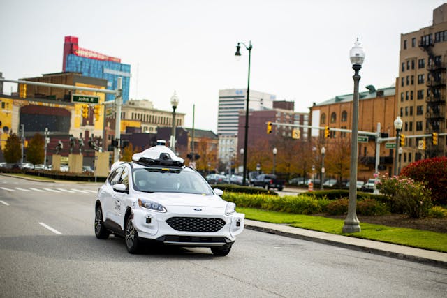 Argo AI self driving vehicle front three-quarter