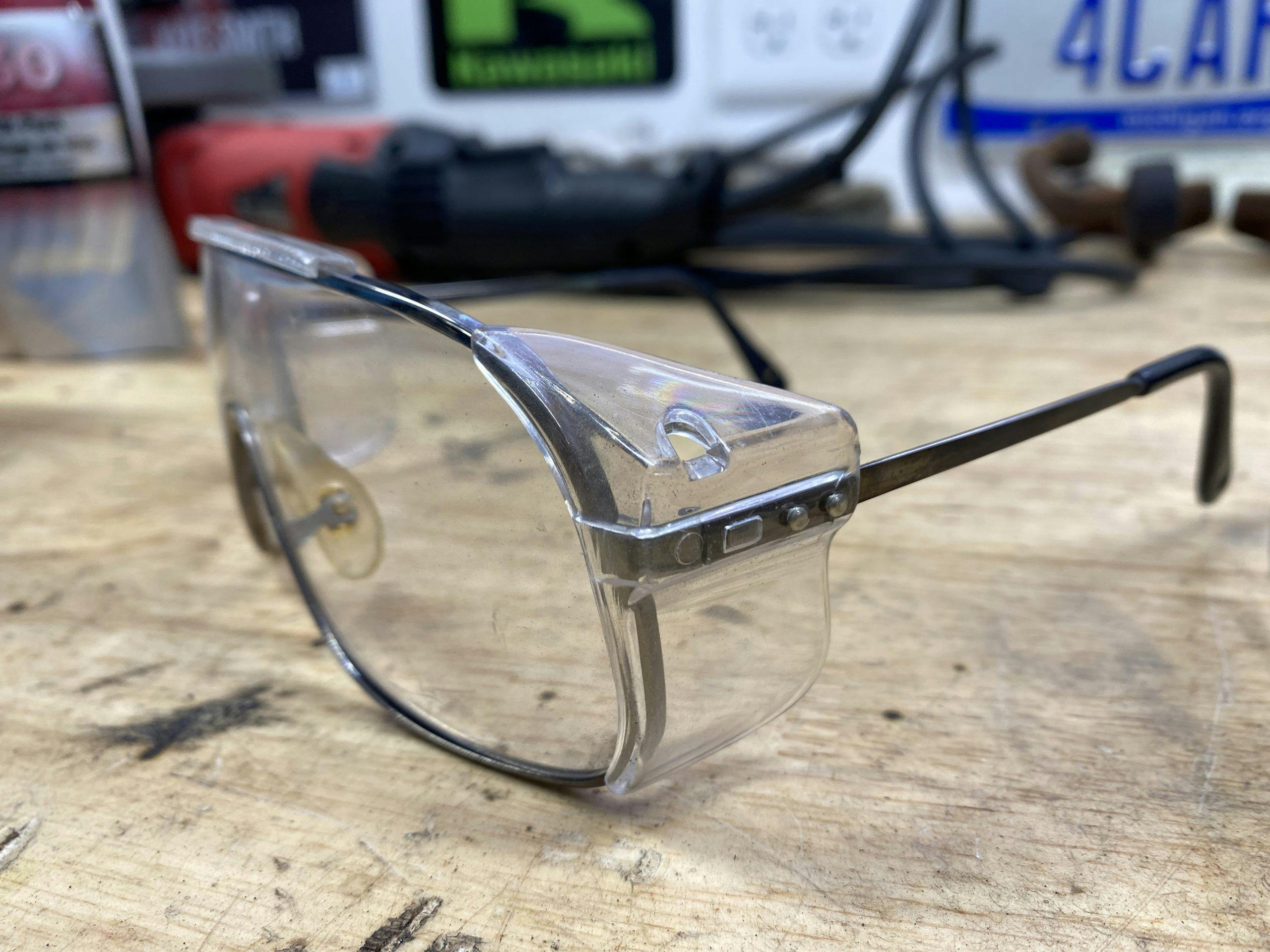 old safety glasses
