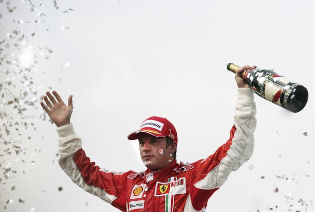 Kimi Raikkonen Ferrari at 2007 Brazilian Grand Prix