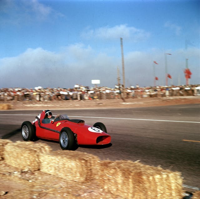 1958 Morocco Grand Prix Hawthorn trails Stirling Moss