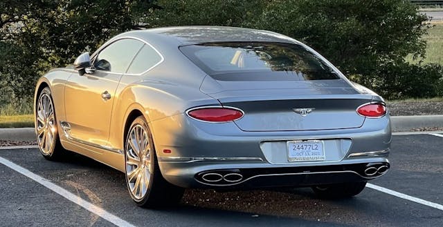 2022 Bentley Continental GT Mulliner rear three-quarter