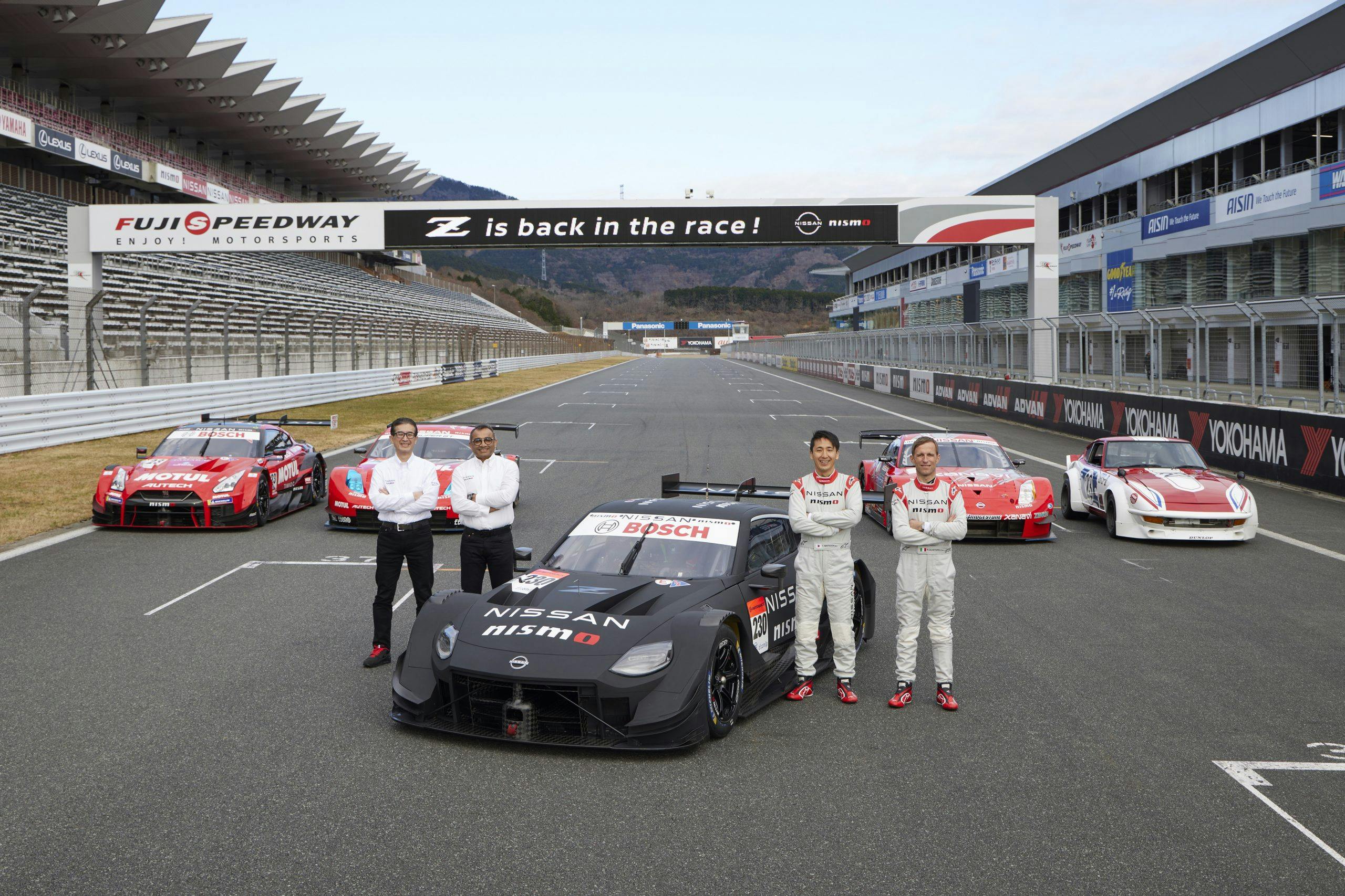 Nissan NISMO Z GT500 drivers and team directors family of cars