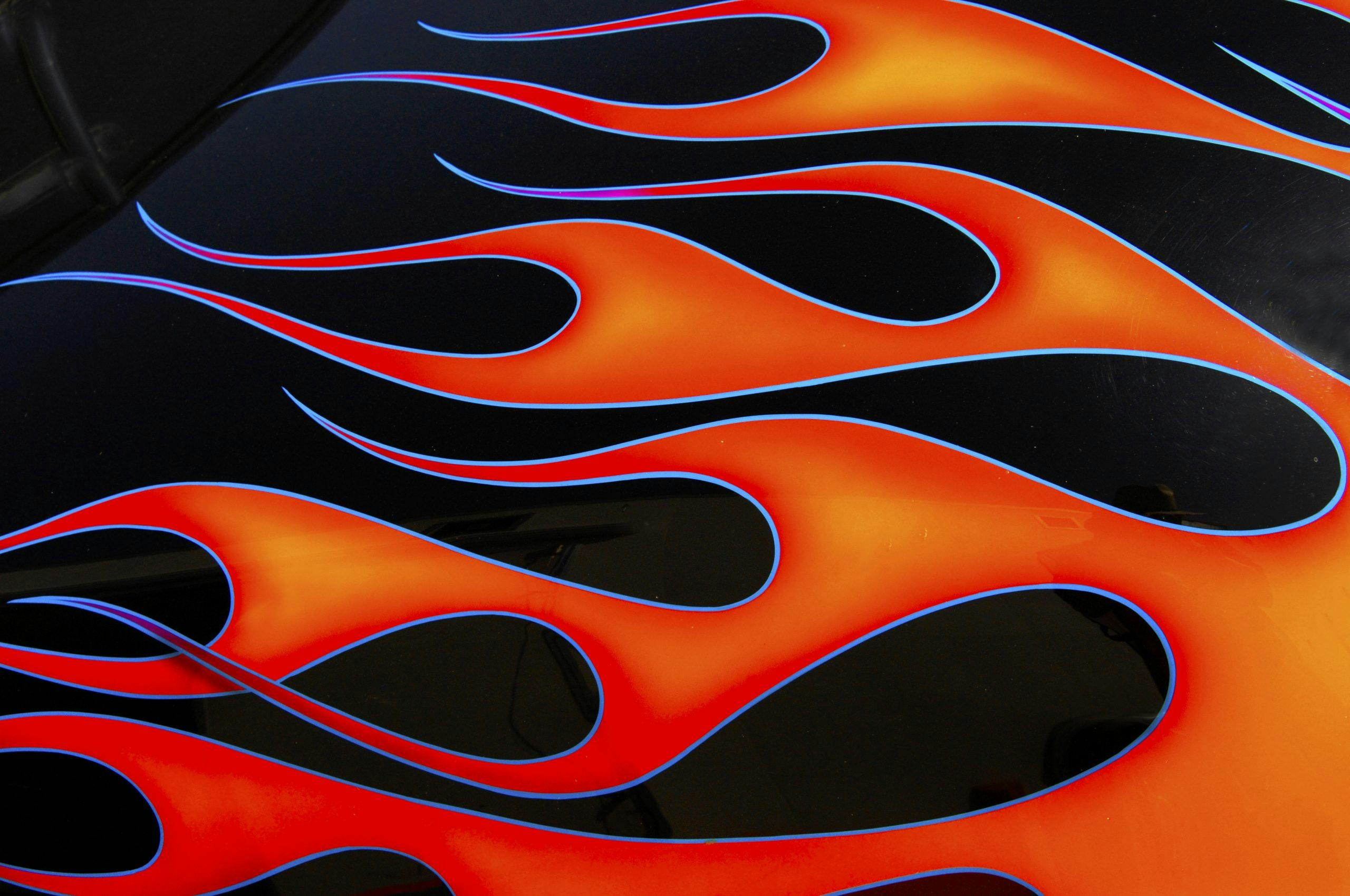 hot rod flames graphic detail