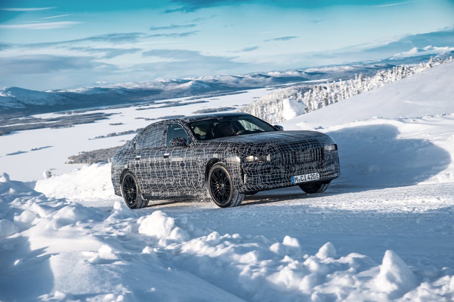 BMW 7-series electric winter testing