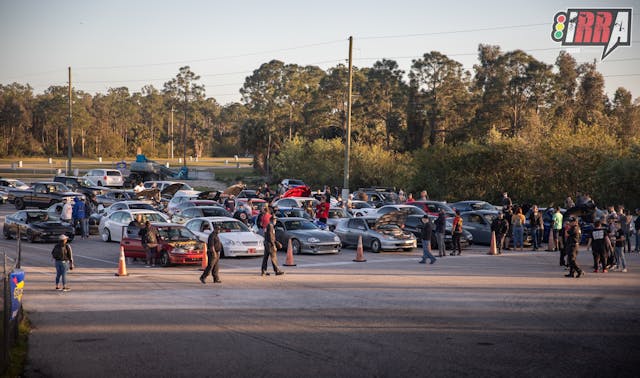 Roll racing staging lanes at IRRA race