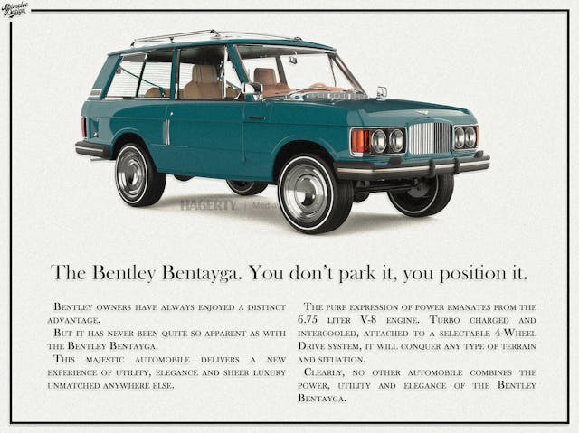 1989 Bentley Bentayga what if ad