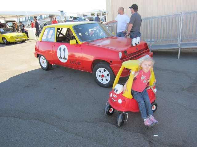 car at 24 Hours of Lemons which looks like a child's toy car