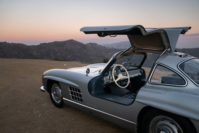 1955 Mercedes-Benz 300 SL doors open side angle