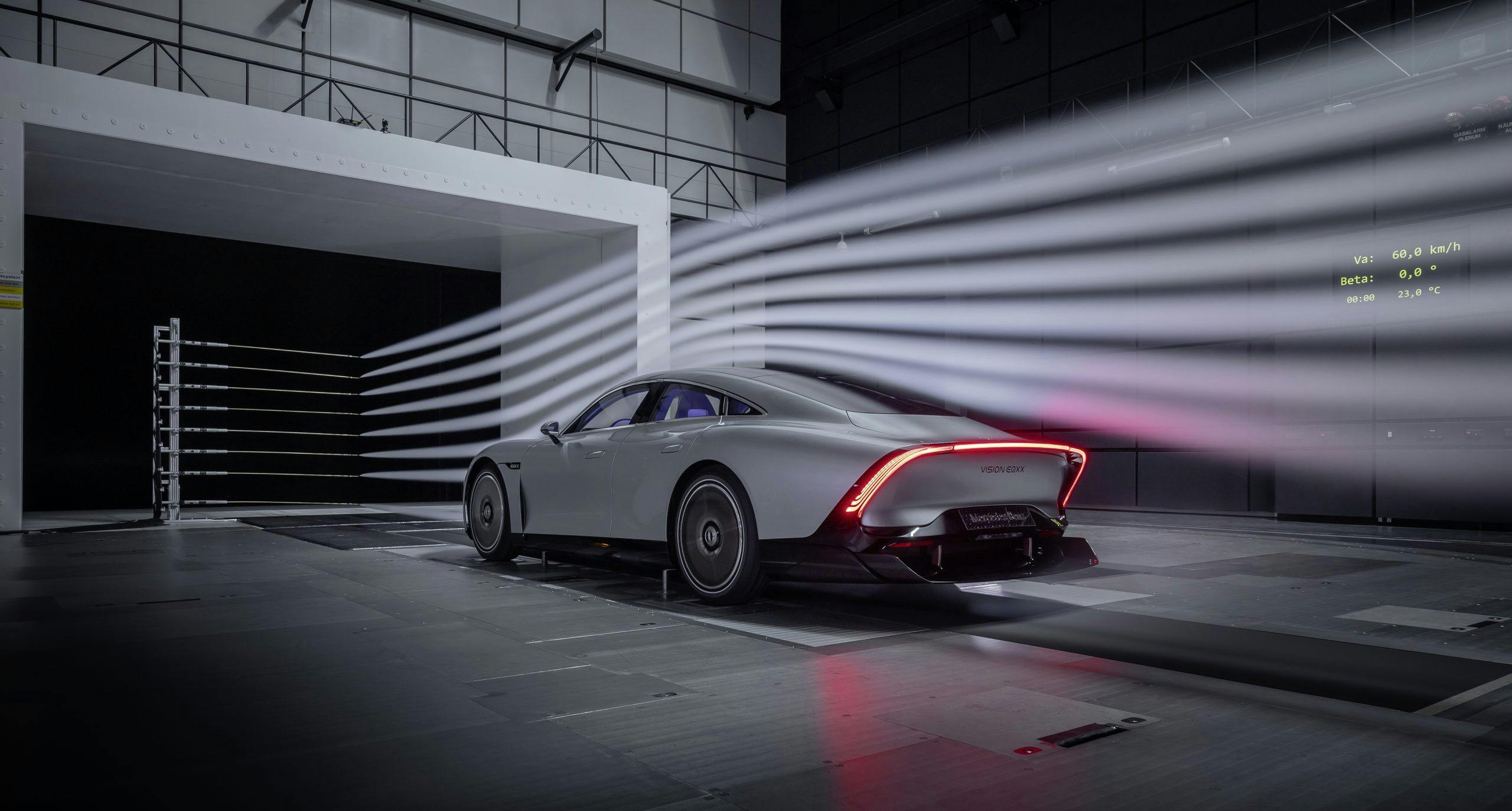 Mercedes-Benz VISION EQXX concept air tunnel