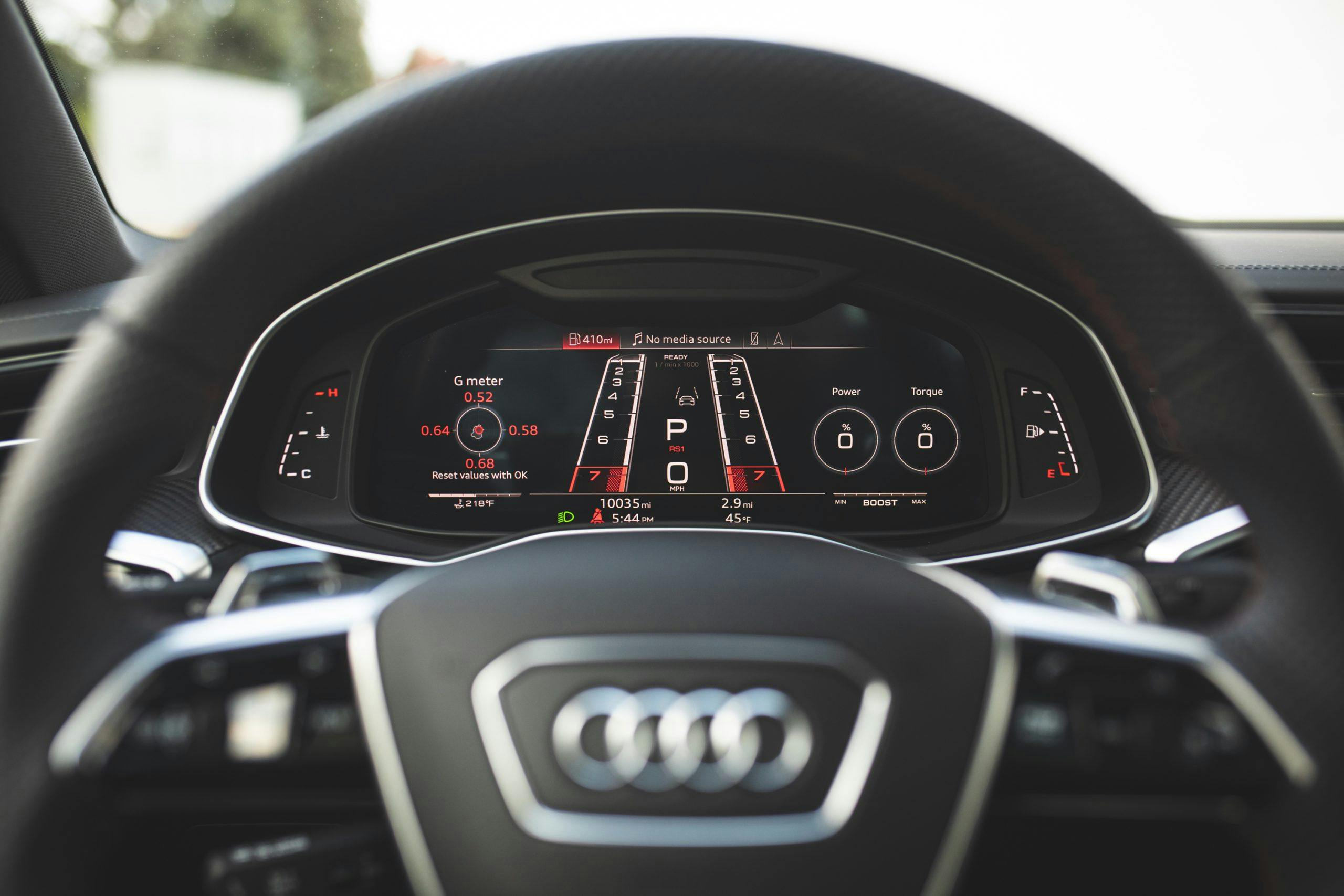 2021 Audi RS 7 interior digital dash display