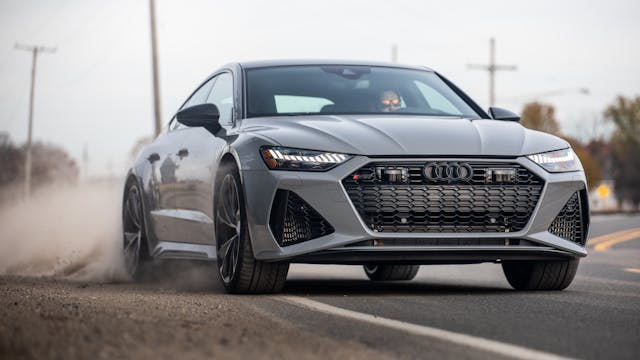 2021 Audi RS 7 front pulling inroad dirt dust action