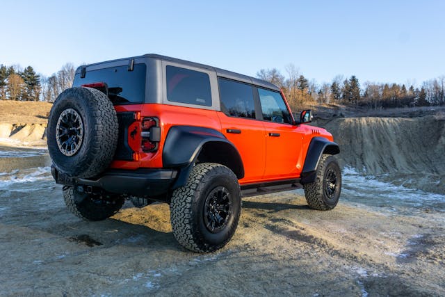 2022 Ford Bronco Raptor rear three-quarter