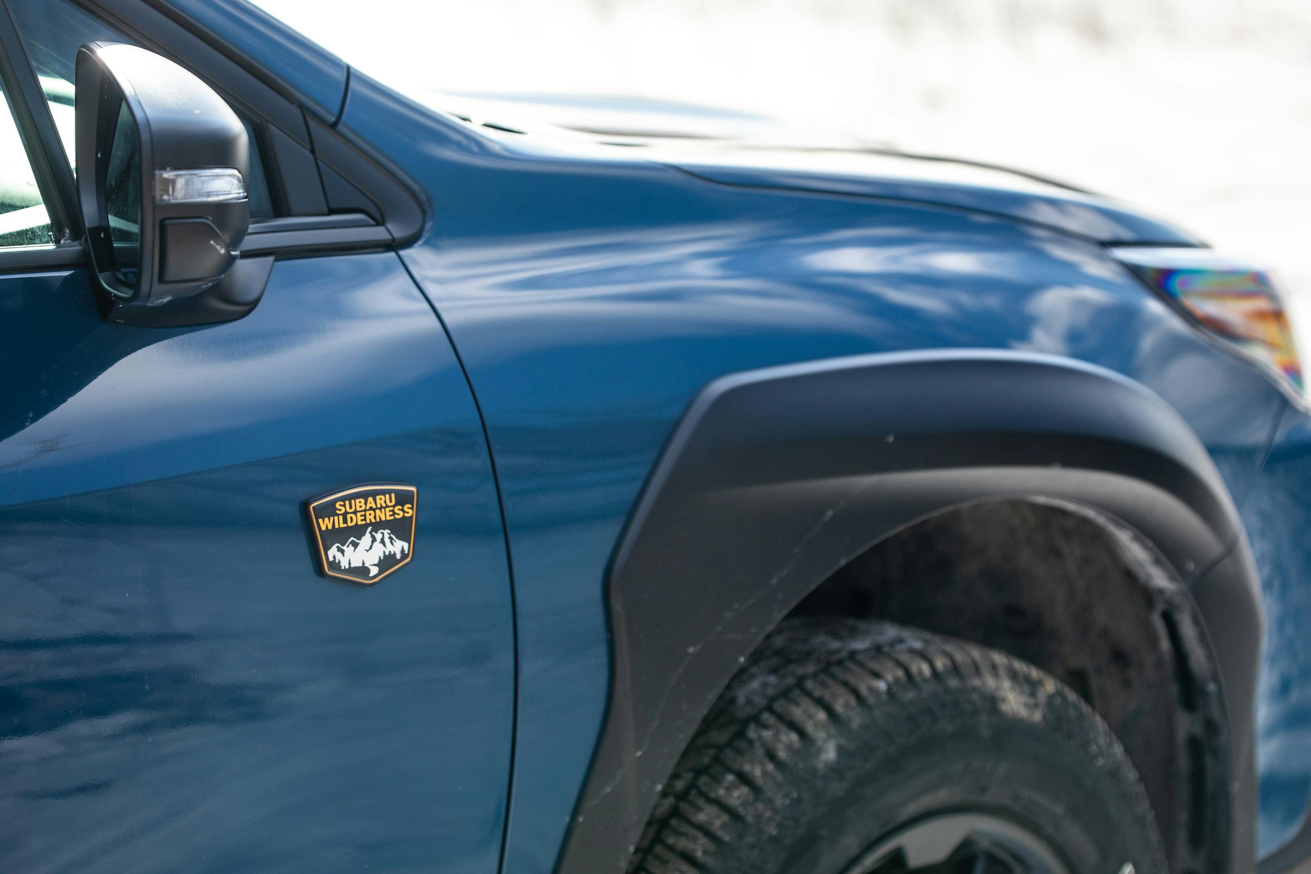 2022 Subaru Outback Wilderness front quarter panel closeup