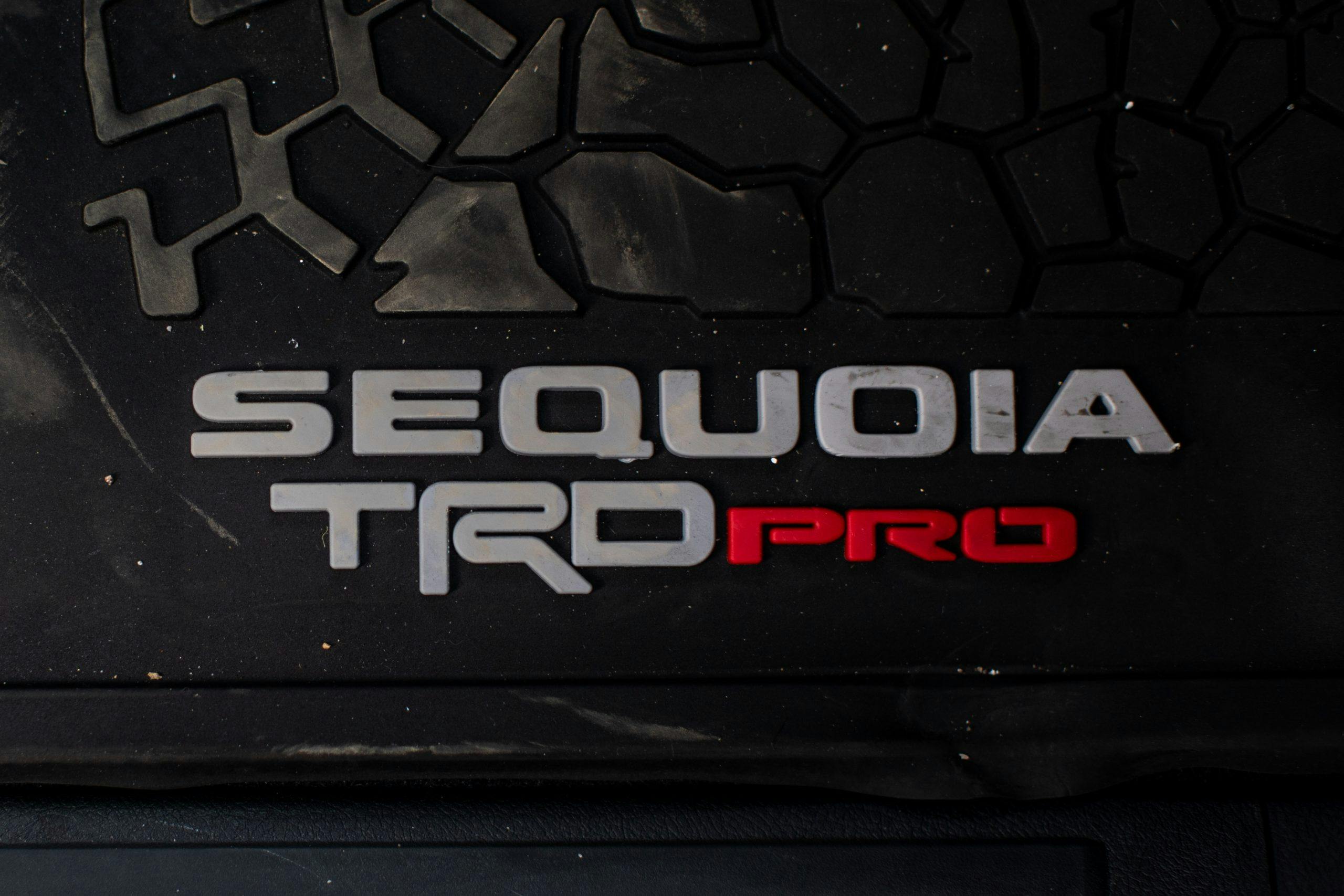 2022 Toyota Sequoia TRD Pro all weather mats detail