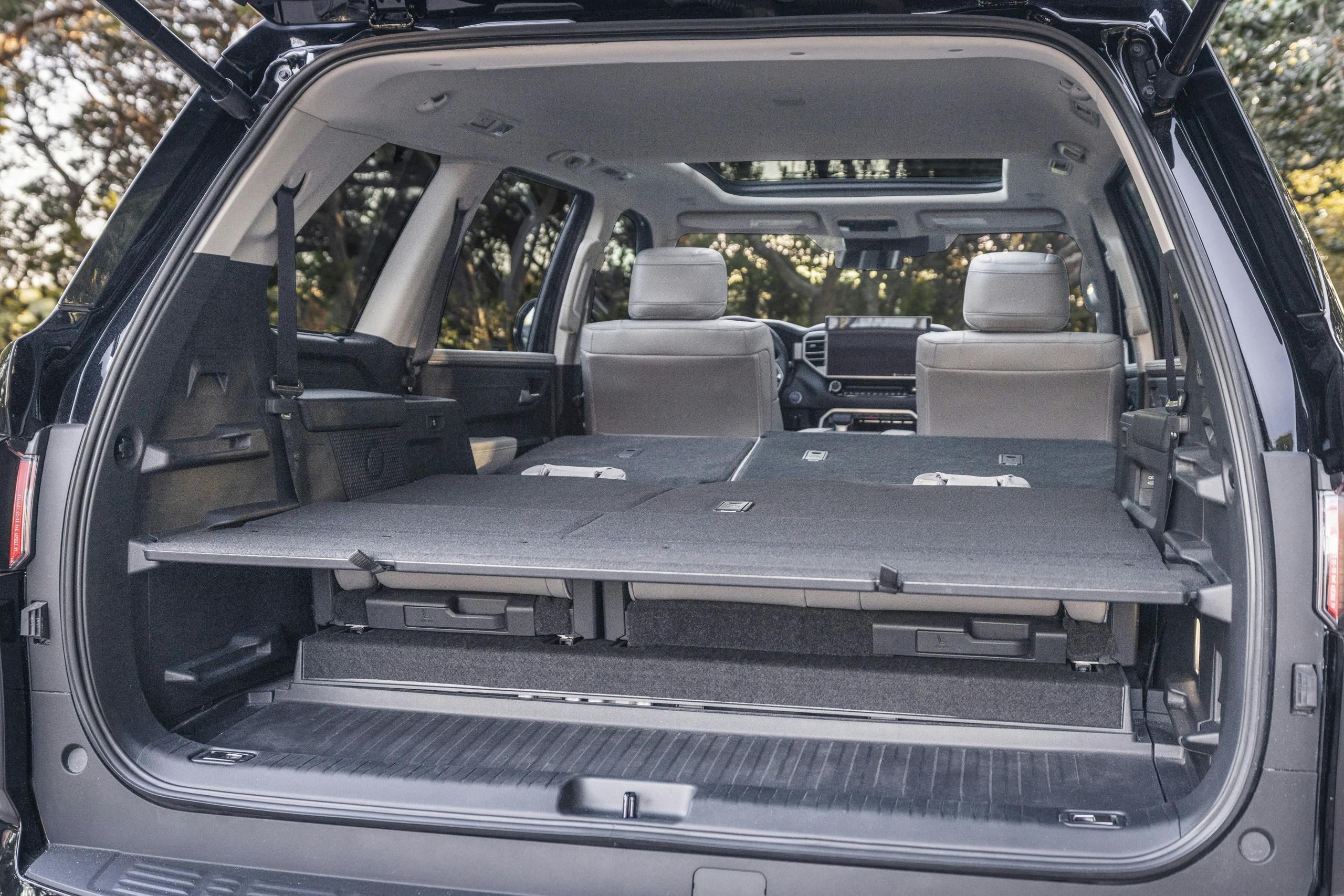 2023 Toyota Sequoia Limited Trunk cargo shelf seats down interior