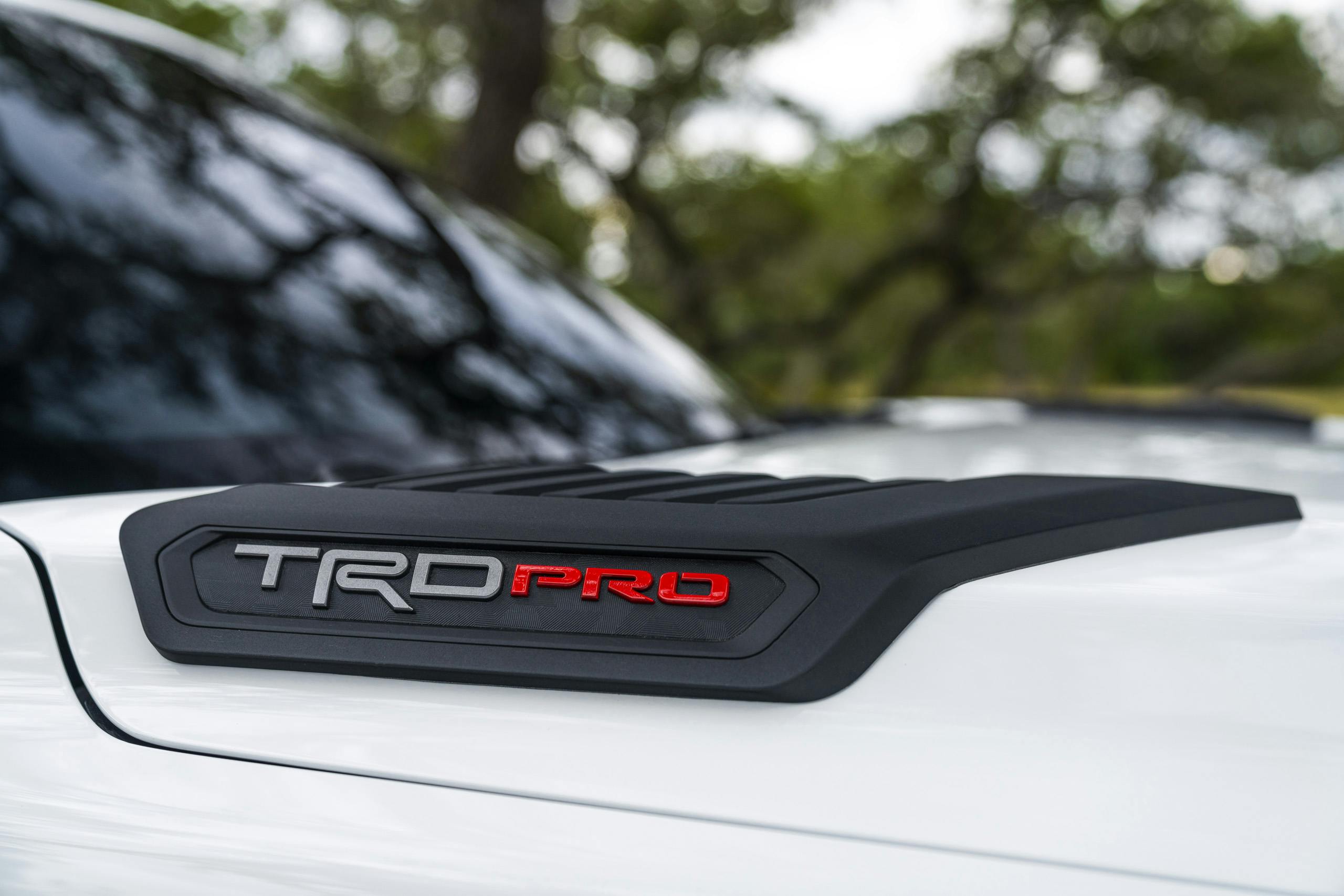 2023 Toyota Sequoia TRD Pro exterior hood badging