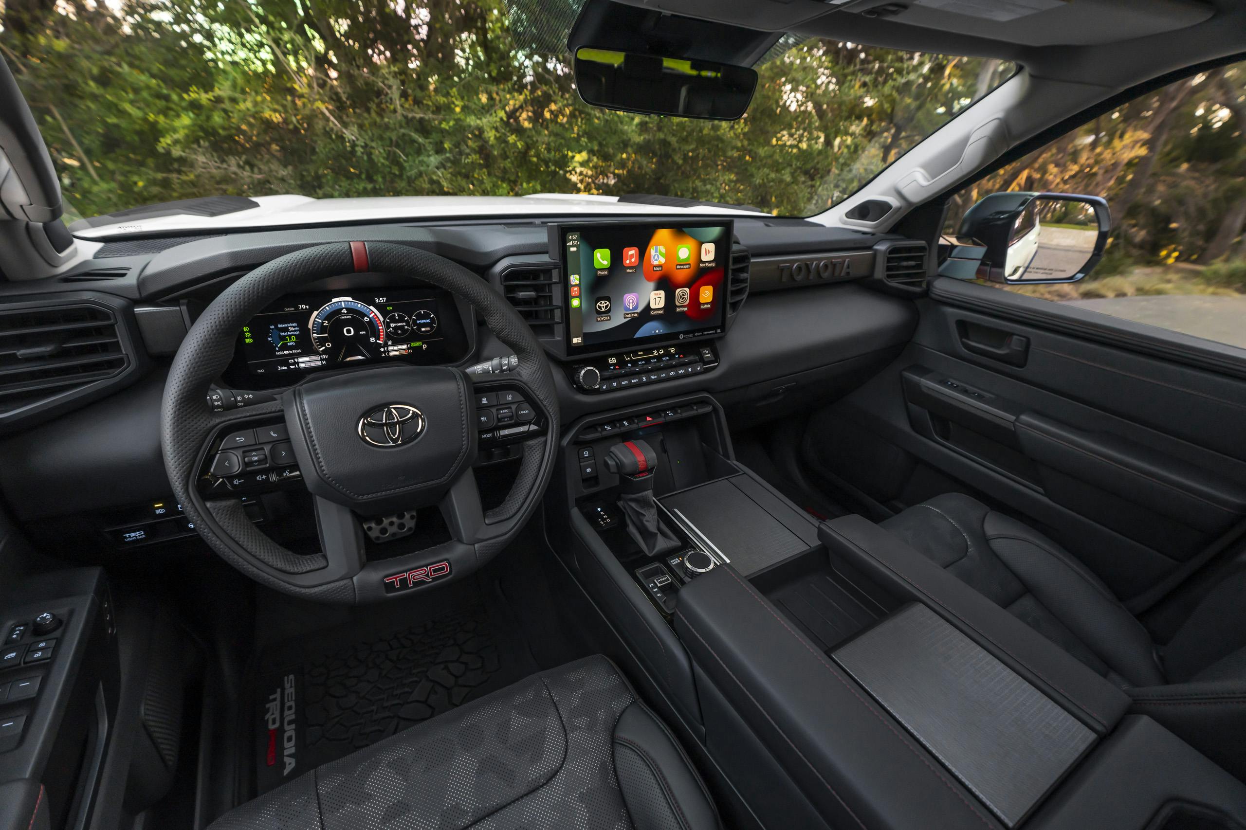 2023 Toyota Sequoia TRD Pro Interior driver's view black