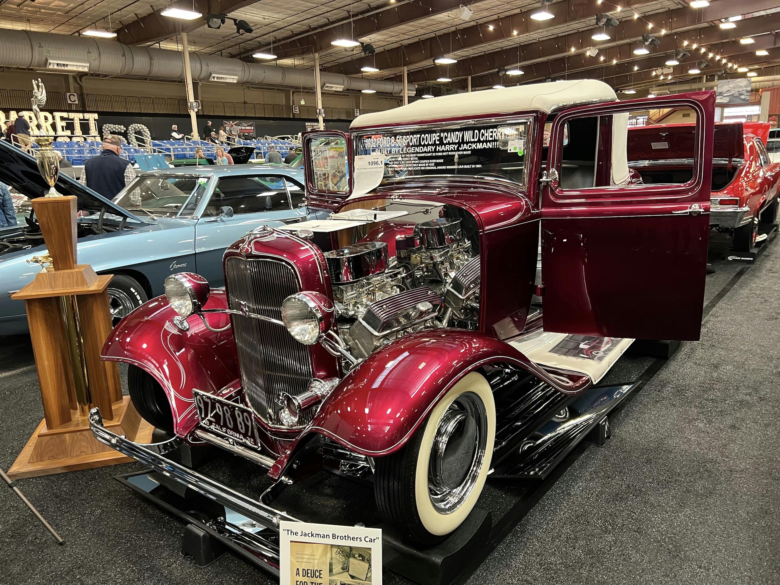 1932-ford-sport-coupe-wild-cherry-harry-jackman front three-quarter