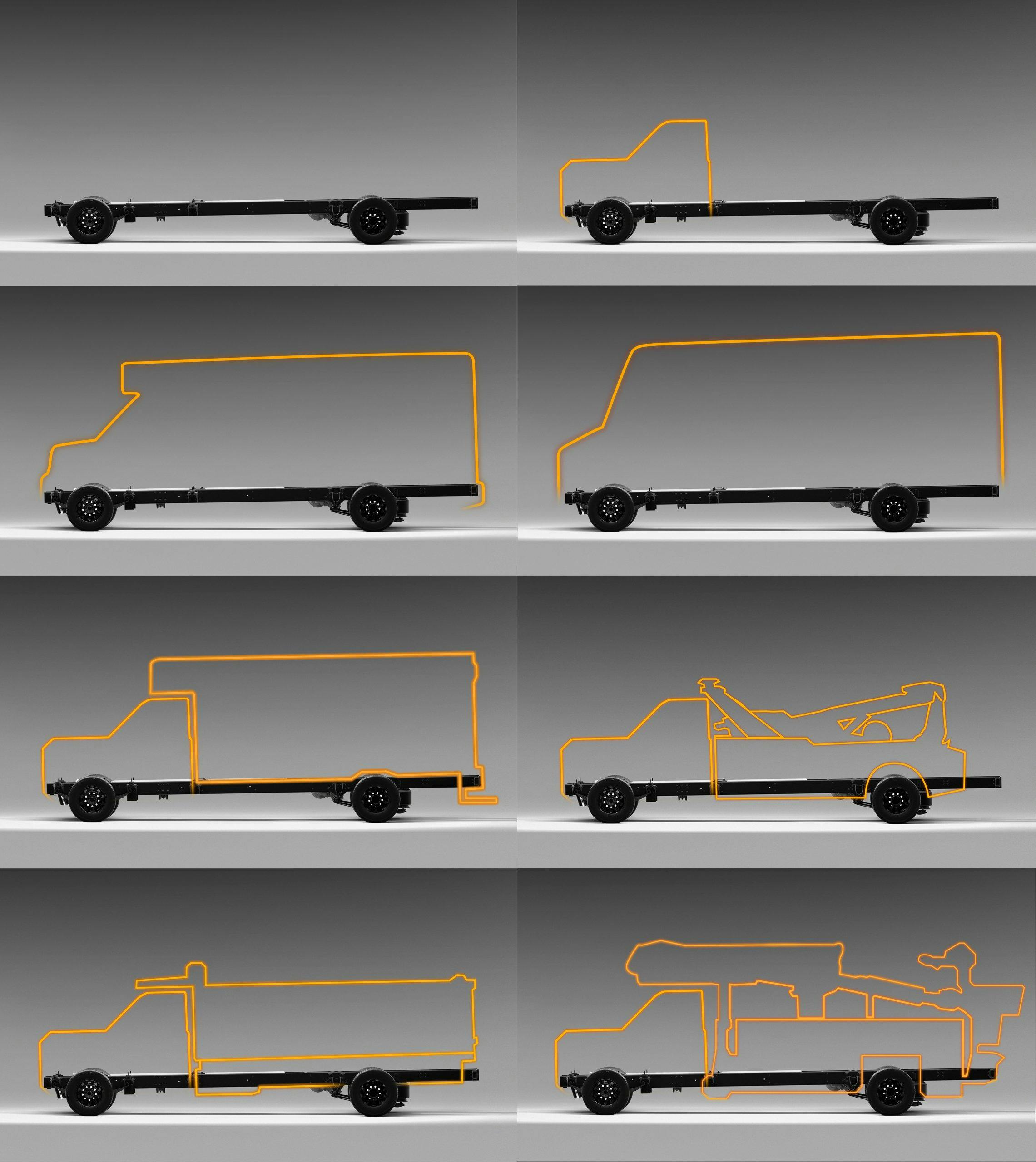 Bollinger Motors Commercial battery platform wire frame possibilities rendering