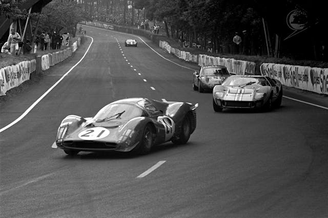 1966 Ferrari and Ford At Le Mans