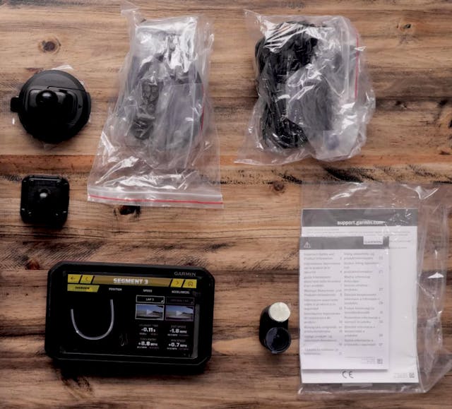 Garmin Catalyst product unboxing components