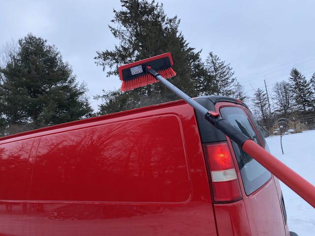 cleaning off roof