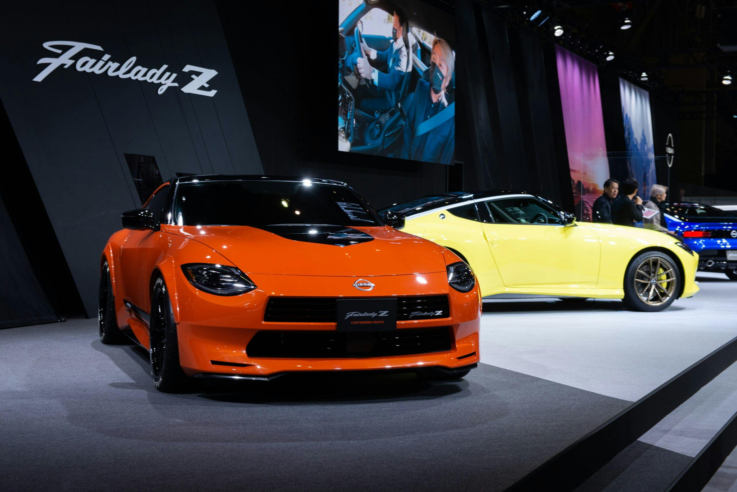 Nissan Fairlady Z Customized Proto Concept on stage with Proto Z
