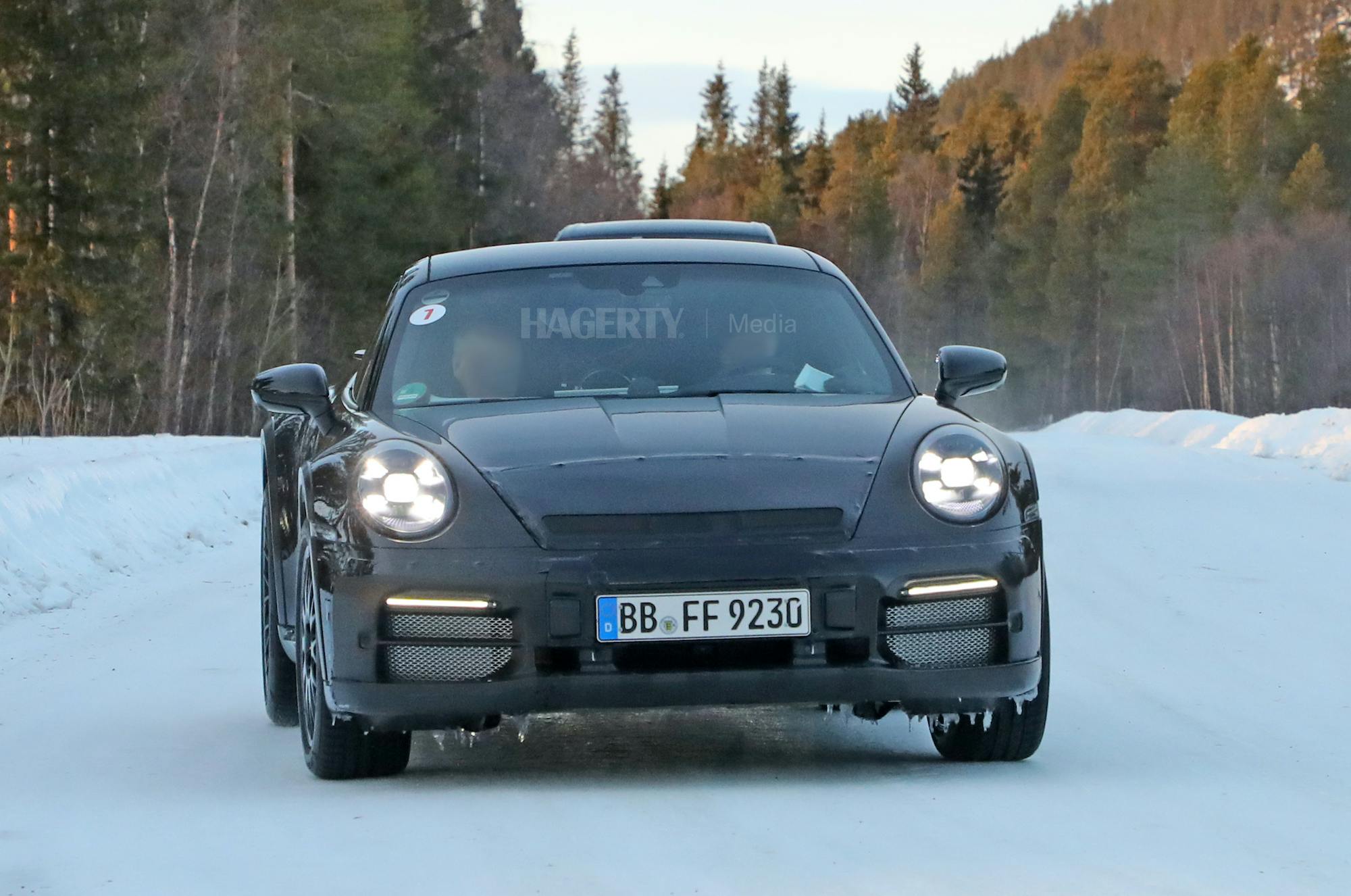 Porsche 911 safari prototype spied front