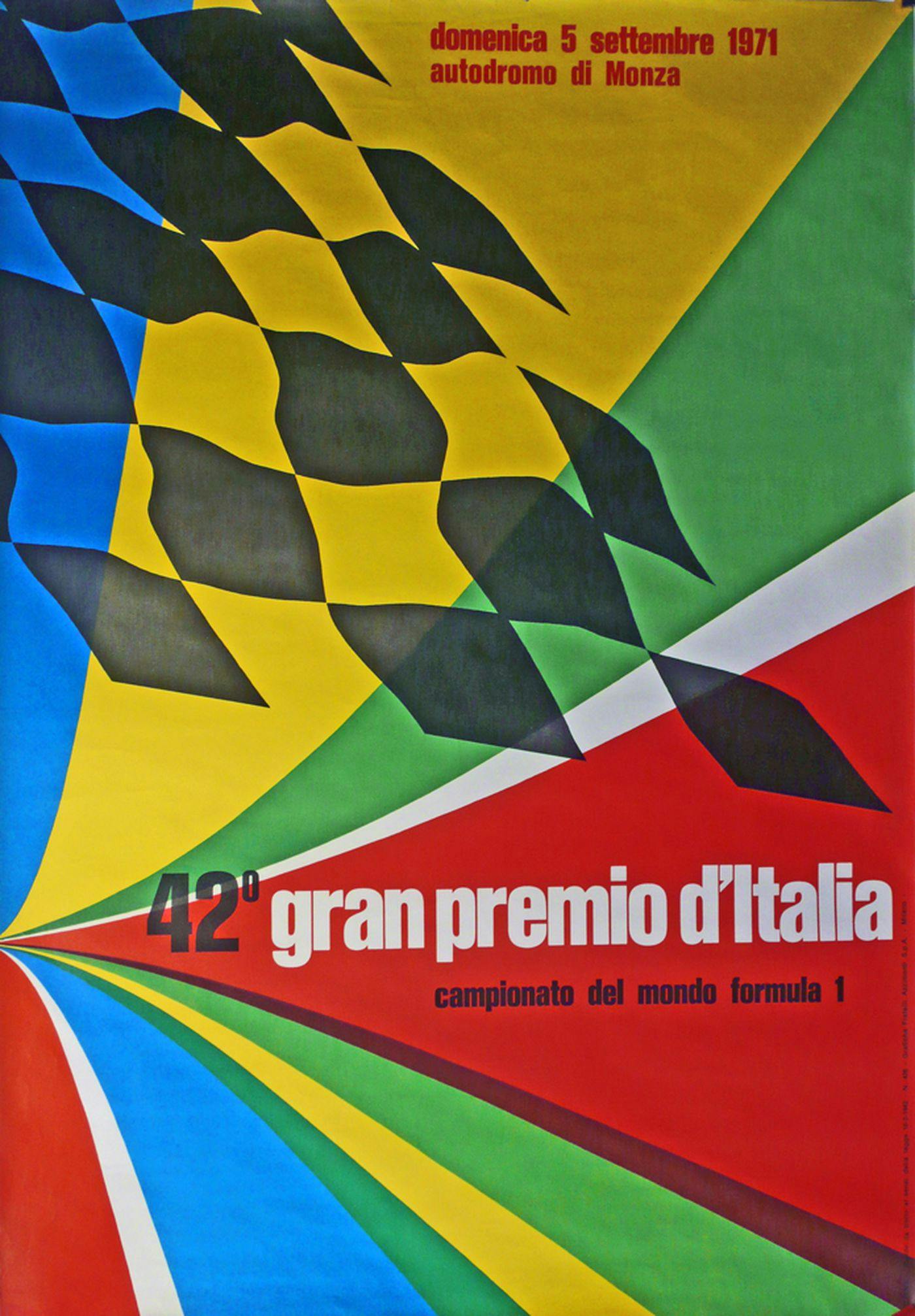 Italian Grand Prix vintage movie poster