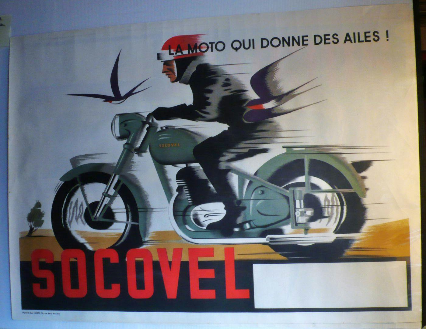 Socovel motorbike vintage movie poster