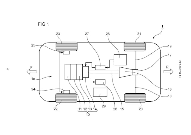 Mazda rotary hybrid patent drawing